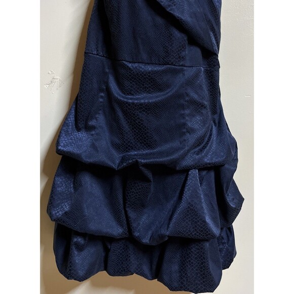 Torrid One Shoulder Balloon Dress Women's 24W Navy Leopard Print Tea Length - Picture 3 of 9